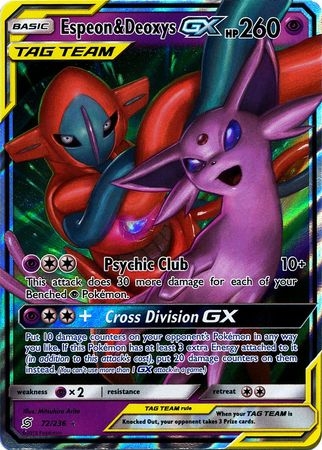 Espeon & Deoxys GX - 72/236 - Ultra Rare