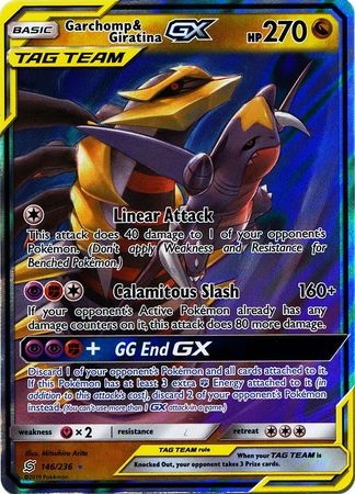 Garchomp & Giratina GX - 146/236 - Ultra Rare