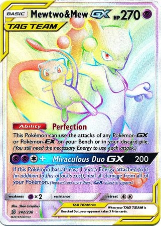 Mewtwo & Mew GX - 242/236 - Hyper Rare