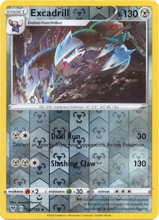 Excadrill - 122/185 - Uncommon Reverse Holo
