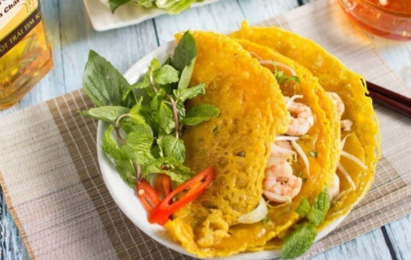 Cách làm bánh xèo bằng bột mì vàng giòn đã mắt đã miệng