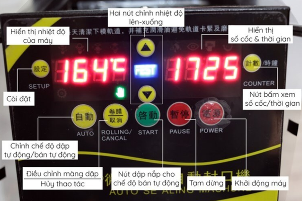 Hướng dẫn sử dụng máy dập nắp tự động Fest RC-95