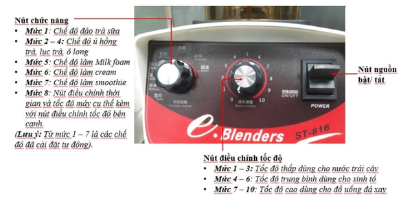 Hướng dẫn sử dụng máy đảo trà E Blenders ST816