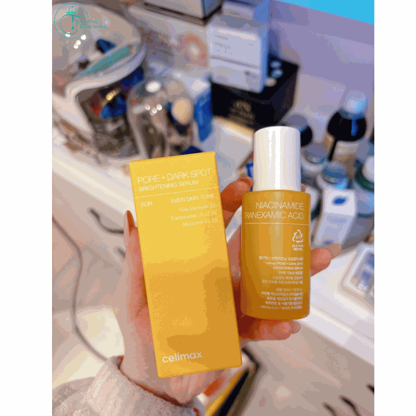 Serum dưỡng da trắng sáng se khít lỗ chân lông Celimax Pore+Dark Spot Brightening Seum 30ml [Trang Running]