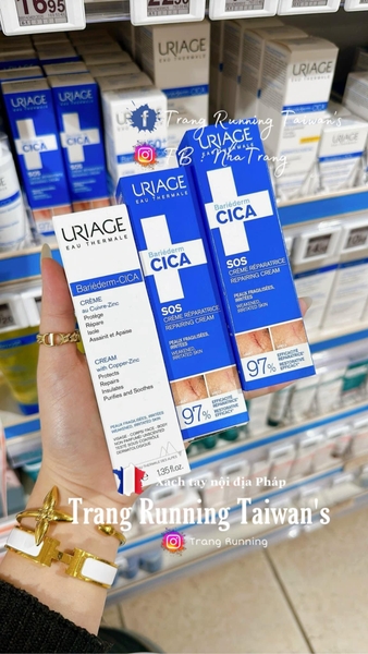 Kem dưỡng trị sẹo, phục hồi da nhanh chóng URIAGE Bariederm Cica-Cream