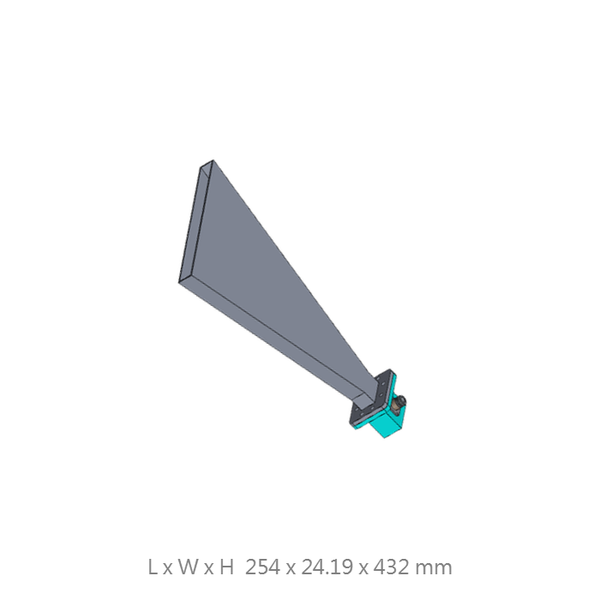 WR159(4.9 to 7.05GHz) 10dbi Standard Gain H-Plane Sector Waveguide Horn ...