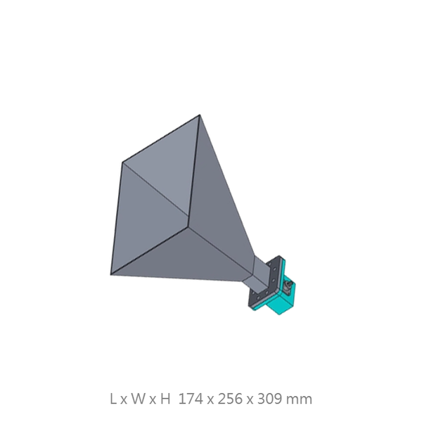 WR159 (4.9 to 7.05GHz) 20dbi Standard Gain Waveguide Horn SMA-Female ...