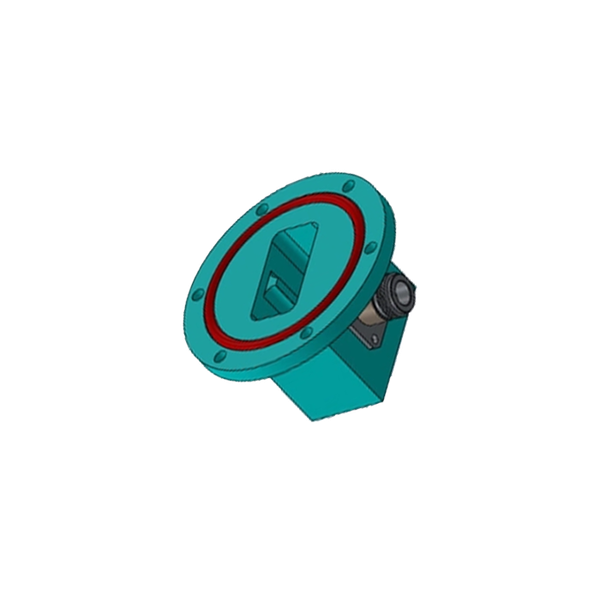 WR159 (4.9 to 7.05GHz) Waveguide Coaxial Adapter Flange: PAR, N-Female