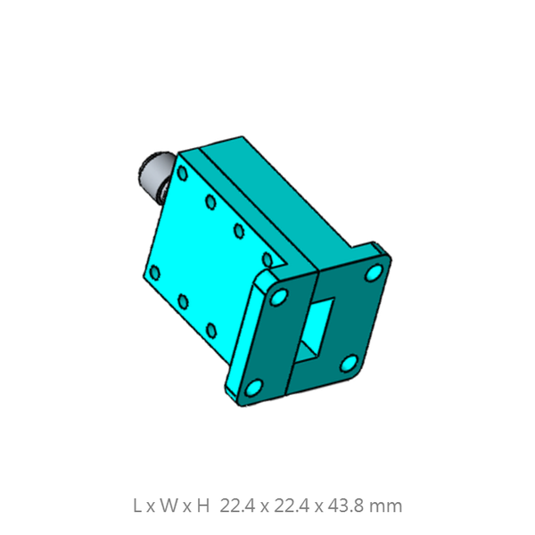 WR42 (18 to 26.5GHz) K-Female Connector, End launch Waveguide Coaxial ...