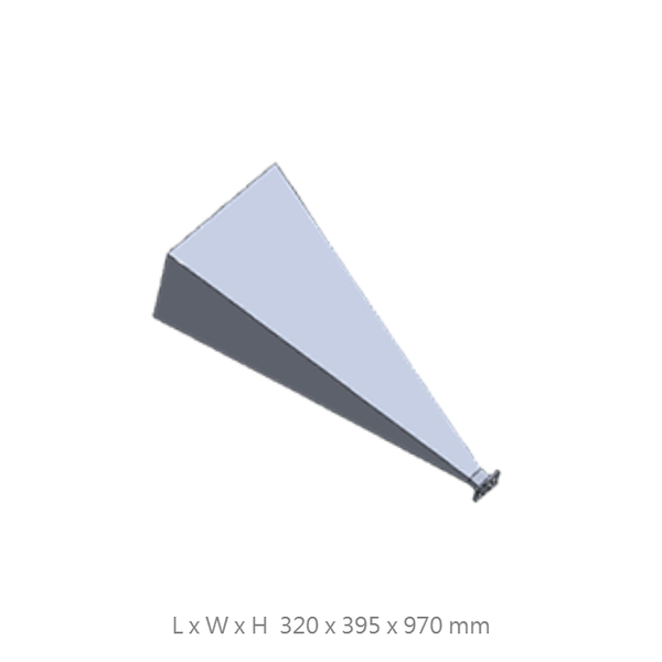 WR159 Waveguide, 4.9 to 7.05GHz, 25dbi Waveguide Horn Antenna, Flange: UDR