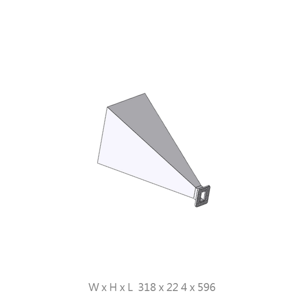 WR229 3.3 to 4.9GHz 20 dbi Waveguide Horn Input Antenna, Flange: UDR
