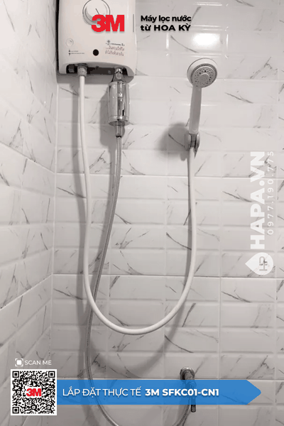 Bộ Lọc Nước Vòi Sen Tắm 3M SFKC01-CN1 lắp đặt tại Asahi Tower, Quận 8