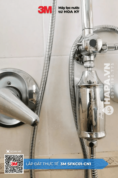 Bộ Lọc Nước Vòi Sen Tắm 3M SFKC01-CN1 lắp đặt tại Căn Hộ The Art