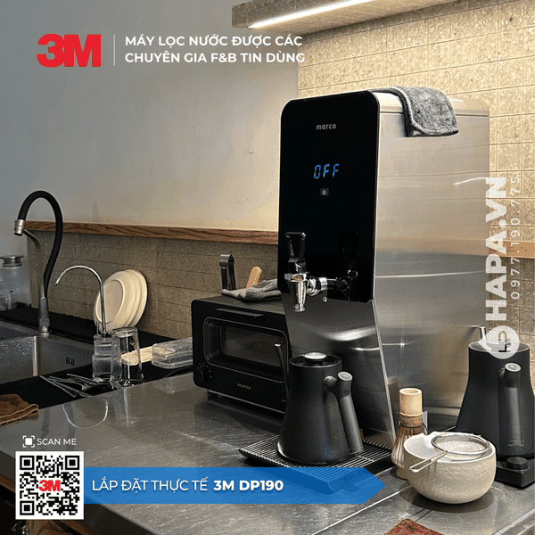 Máy Lọc Nước 3M DP190 lắp đặt tại Quán Cafe, Quận 5, TP HCM
