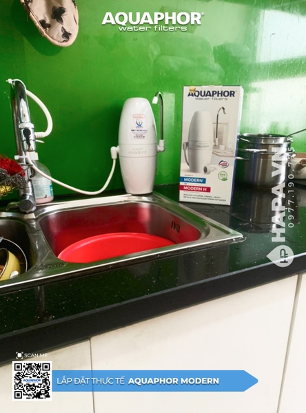 Máy Lọc Nước Để Bàn AQUAPHOR MODERN lắp đặt tại Green River, Quận 8