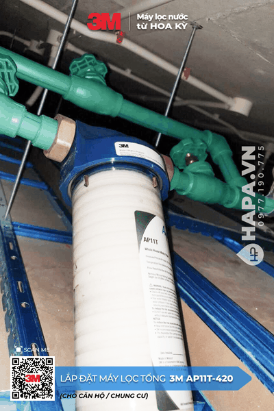 Máy Lọc Nước Đầu Nguồn 3M AP11T-420 lắp đặt tại Cư An Phú, Quận 6