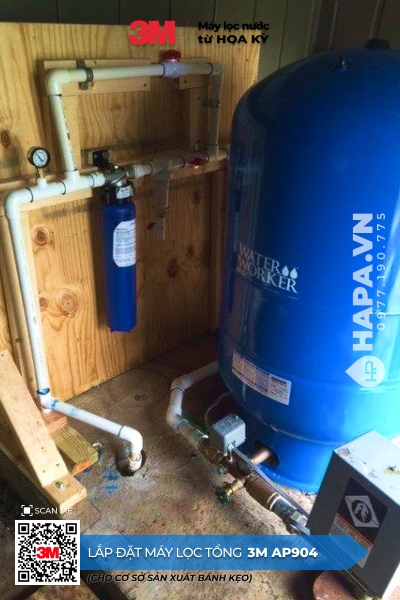 Máy Lọc Nước Đầu Nguồn 3M AP904 lắp đặt tại CSSX Bánh Kẹo, TP. Bến Tre