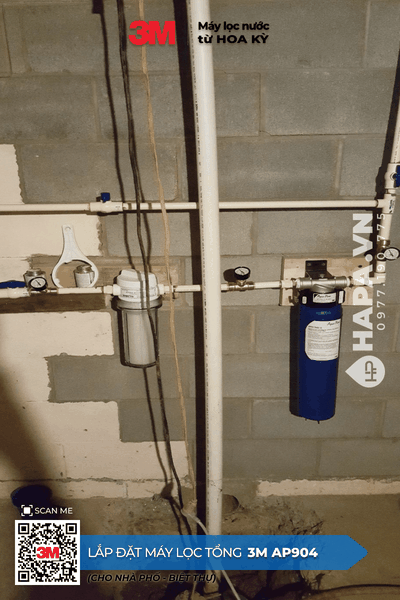 Máy Lọc Nước Đầu Nguồn 3M AP904 lắp đặt tại Khu dân cư An Lộc, Quận 12