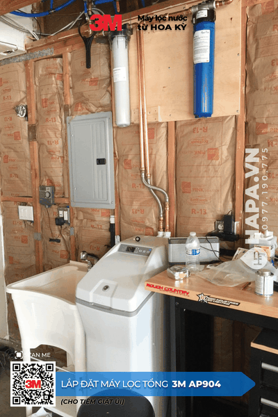 Máy Lọc Nước Đầu Nguồn 3M AP904 lắp đặt tại Tiệm Gịặt Ủi, Quận 7