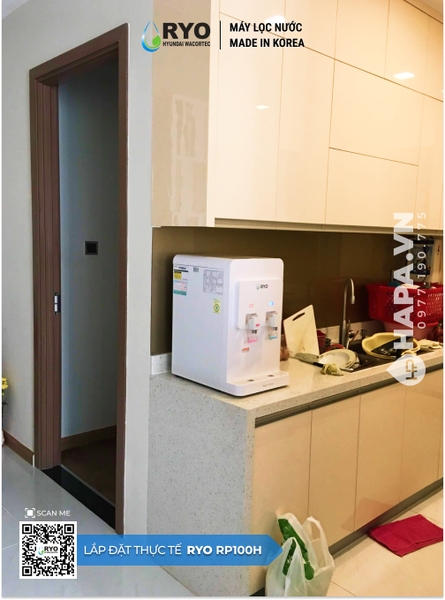 Máy Lọc Nước Nóng Lạnh Để Bàn RYO Hyundai RP100H lắp đặt tại Hưng Yên