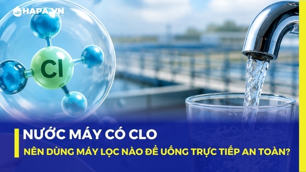 Nước máy có clo nên dùng máy lọc nào để uống trực tiếp an toàn?