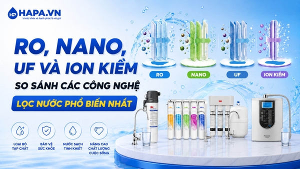 So Sánh Các Công Nghệ Lọc Nước Phổ Biến Nhất: RO, Nano, UF Và Ion Kiềm