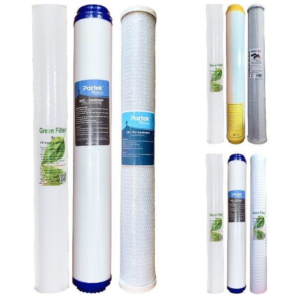 Bộ 3 Lõi Lọc Nước 20 inch Số 1 2 3 Cao Cấp - Hàng Nhập Khẩu