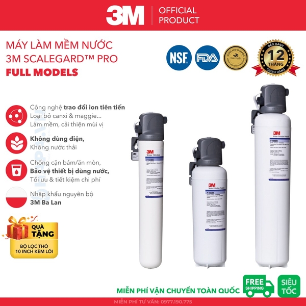 Máy Làm Mềm Nước 3M SGP124BN-T, SGP165BN-T, SGP195BN-T SCALEGARD™ PRO