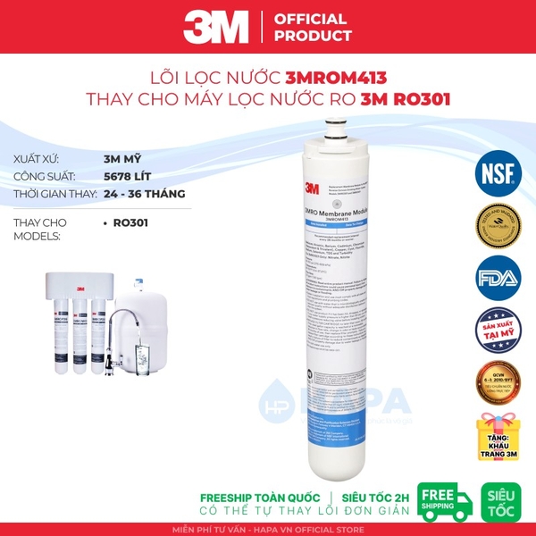 Lõi Lọc Nước 3M Made in USA, Đầy Đủ Models - Nhập Khẩu Mỹ