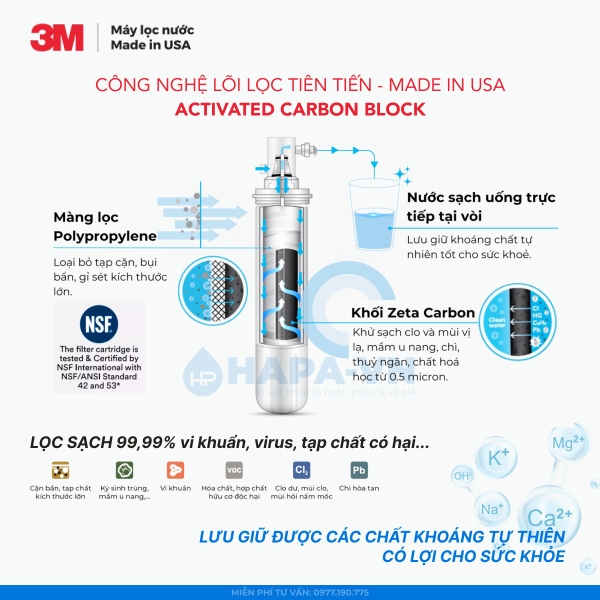 Máy Lọc Nước 3M AP-EASY C-COMPLETE Uống Trực Tiếp Từ Vòi - Nhập khẩu 3M Mexico