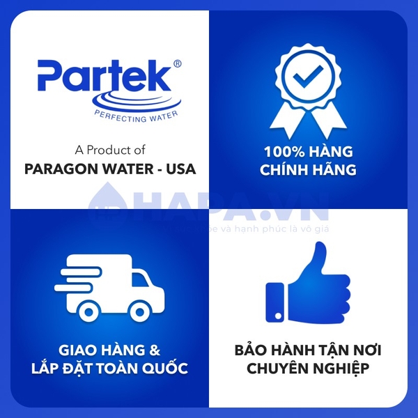 Lõi Lọc Than Hoạt Tính 10 inch PARTEK P10-CTO Carbon Block Cao Cấp - Hàng Chính Hãng