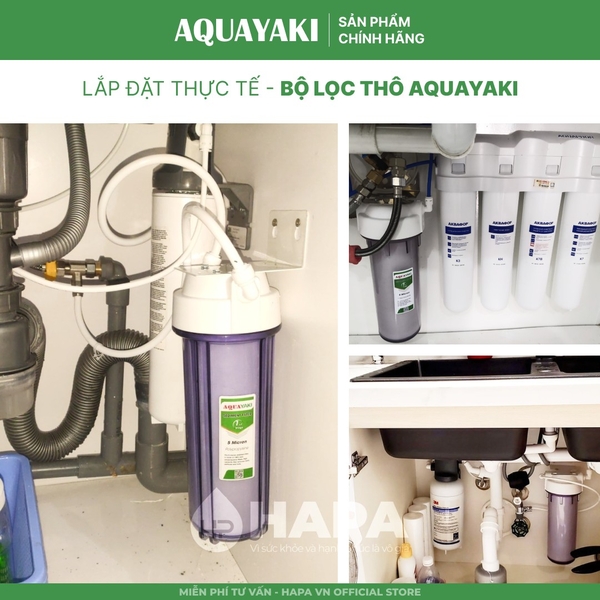 Bộ Lọc Thô 1 Cốc AQUAYAKI 10 inch