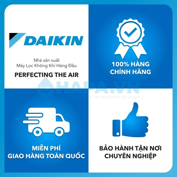 Máy Lọc Không Khí Tạo Ẩm DAIKIN MCK555AVMV-T Diện tích dưới 41m²
