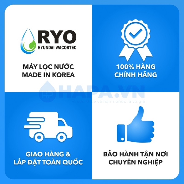 Máy Lọc Nước RYO Hyundai RP902 Công Nghệ UF - Nhập Khẩu Hàn Quốc