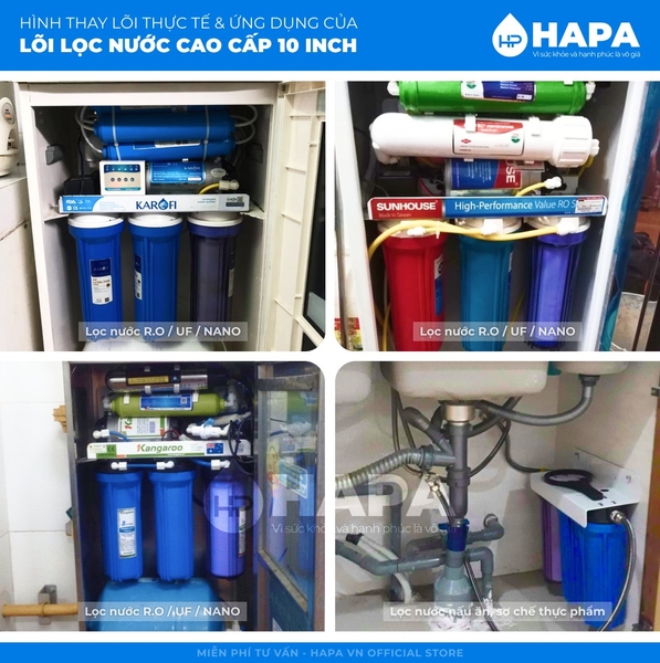 Lõi Lọc Than Hoạt Tính 10 inch PARTEK P10-CTO Carbon Block Cao Cấp - Hàng Chính Hãng