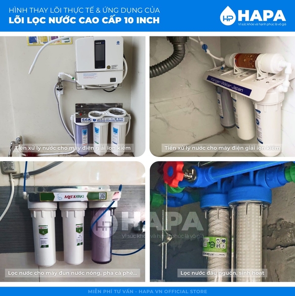 Lõi Lọc Than Hoạt Tính 10 inch PARTEK P10-CTO Carbon Block Cao Cấp - Hàng Chính Hãng