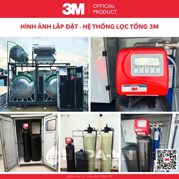 Hệ Thống Lọc Tổng Làm Mềm Nước 3M™ Aqua-Pure™ Dành Cho Biệt Thự - Villa - Có Tủ Đựng, Nhập khẩu Mỹ