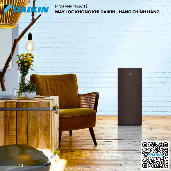 Máy Lọc Không Khí Tạo Ẩm DAIKIN MCK70ZVM7-T/W Diện tích dưới 48m²