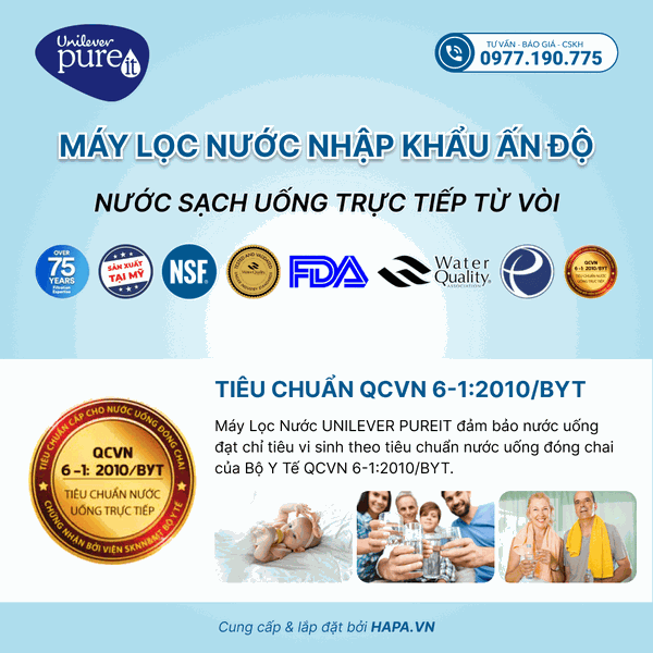 Máy Lọc Nước Unilever Pureit DELICA UR5840 - Nhập Khẩu Ấn Độ, Chính Hãng
