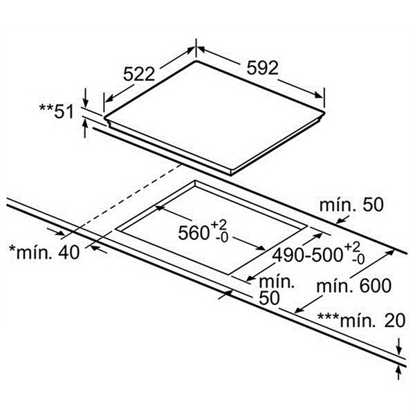 Bếp Điện Từ Bosch PIJ651FC1E 3 Vùng Nấu Từ Serie 6