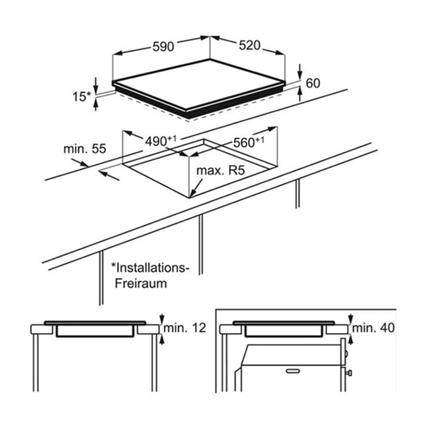 Bếp Từ Electrolux E6203IOK - Nhập khẩu 3 vùng nấu