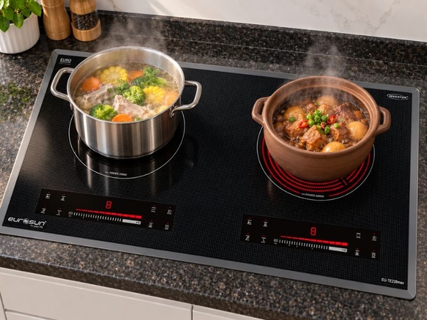 Bếp Điện Từ EUROSUN EU-TE226MAX 2 Vùng Nấu - Nhập Khẩu Malaysia