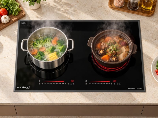 Bếp Điện Từ Eurosun EU-TE887G 2 Vùng Nấu - Nhập Khẩu CHLB Đức
