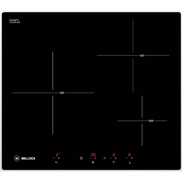 Bếp Từ Malloca MI 593 BN - Mặt Kính 3 Bếp