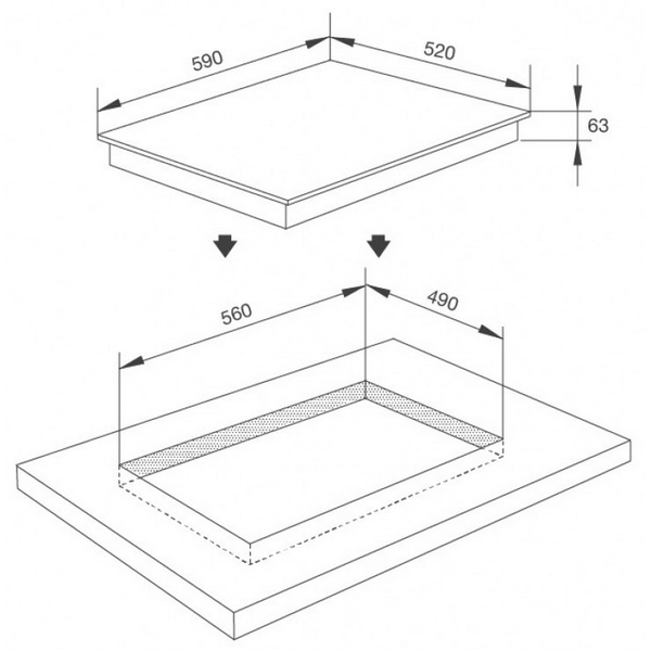 Bếp Từ Malloca MI 594 Linear 4 Vùng Nấu