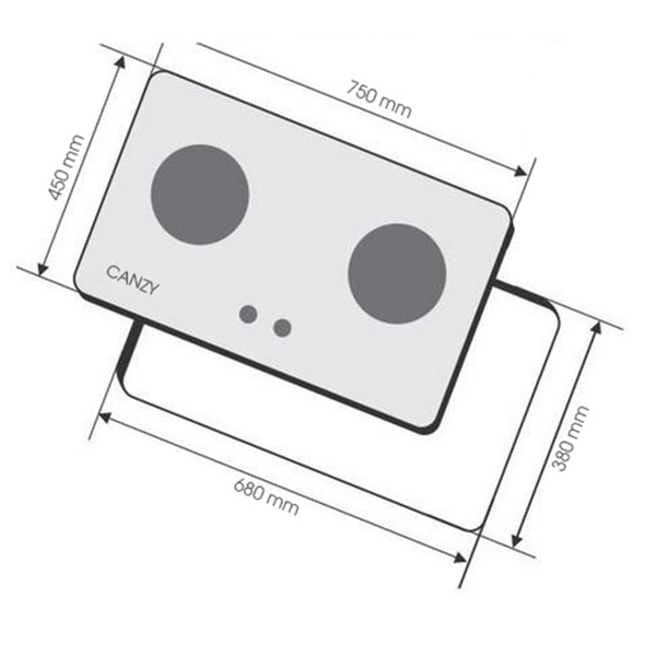 Bếp Gas Âm Canzy CZ 268