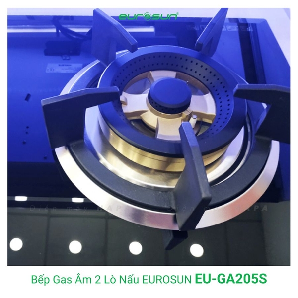 Bếp Gas EUROSUN EU-GA205S Cao Cấp 2 Vùng Nấu, 100% Đồng ITALY
