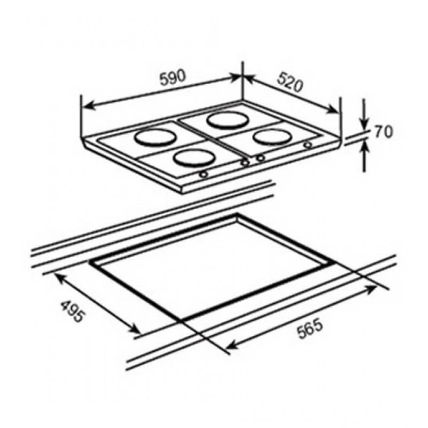 Bếp Gas Teka EW 60 4G 40218010