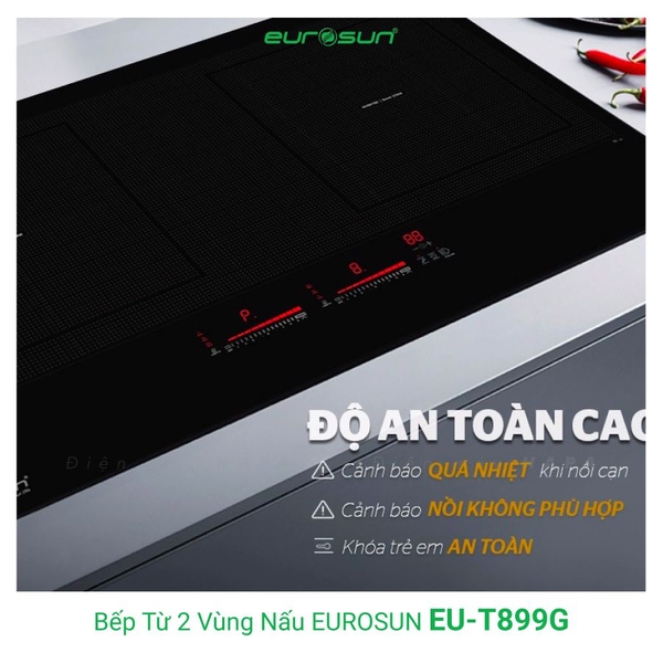 Bếp Từ Eurosun EU-T899G 2 Vùng Nấu - Nhập Khẩu CHLB Đức