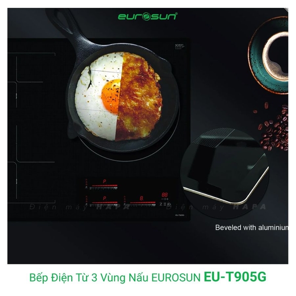 Bếp Từ Eurosun EU-T905G Vuông 3 Vùng Nấu - Nhập Khẩu CHLB Đức